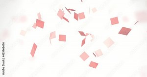 3D animation of a cube that explodes. Abstract cube explosion to fragments. Explosion in slow motion of realistic 3D render cubes. Abstract explosion animation. For advertising, presentation, branding