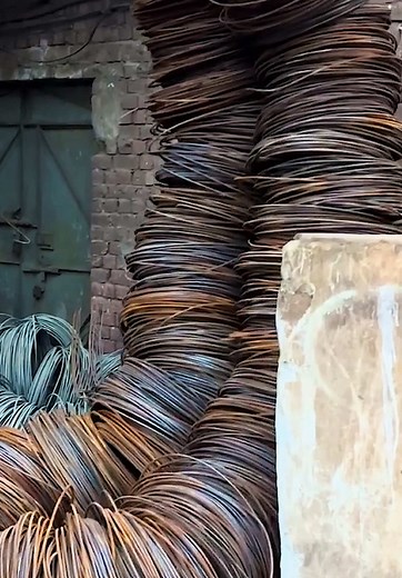 Rusted Wires Transformed into Hex Head Bolts