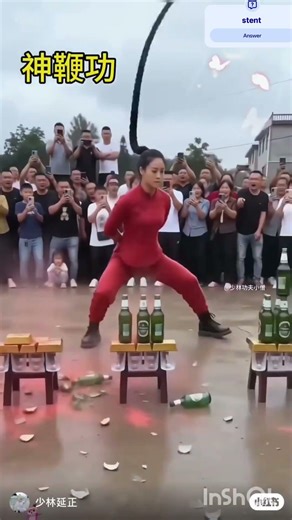 🔥 Iron Body Power! Fearless Kung Fu Girl Breaks Bottles with Insane Strength 💥 #viralvideo