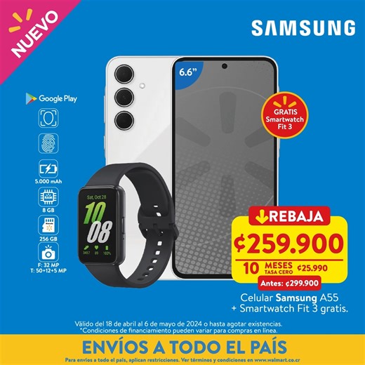 ¡Descubrí el poder de la innovación de los smartphones Samsung! 📱✨ Solo en Walmart. *Válido al 06 de mayo de 2024. 🚚 Entrega a todo el país: bit.ly/CompraEnLinea-CR 🛍 Disponible en tu Walmart más cercano. | Walmart Costa Rica