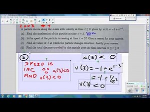 Calculus AB - 2003 AP Free response #4 Form B --Juda math