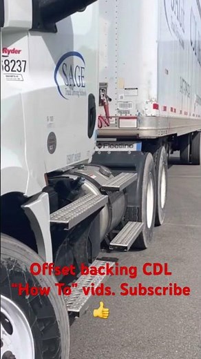 Offset backing video #cdlschool #cdlhelp #trucker #truckdriver #offset #maneuvers #CDL #CDLtest