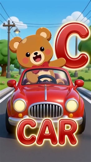 Alphy Bear Teaches the Letter C! 🐱 Cat, Car, Cake, Cow, Cup | Kids Learning Shorts