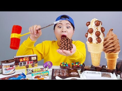 巧克力食物甜点吃播多纳 DONA