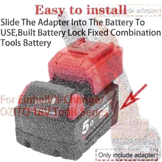 Battery Adapter for Einhell X-Change/Ozito 18V Li-ion Tools for Milwaukee