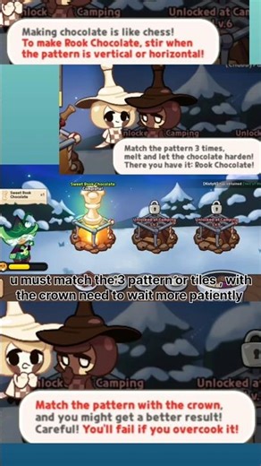 sweet rook chocolate tutorial guide winter night campfire #cookierunkingdom #tutorial #guide #fypp