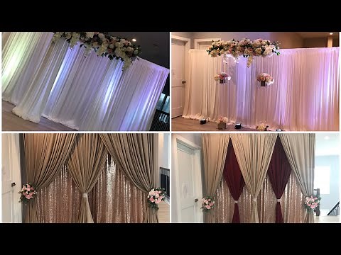 DIY-Long PVC pipe backdrops DIY-Triple Layer Backdrops Diy- acrylic stand backdrop