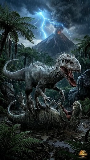 🔥Revamp: 2 Giganotosaurus vs 1 Indominus Rex - Jurassic World Evolution 2 #jwe2 #ytshorts