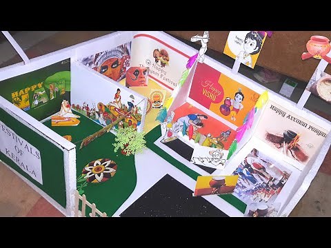 Festival Of Kerala School Project Thermocol 3D Model |Kids Project|Festivals Of India School Project