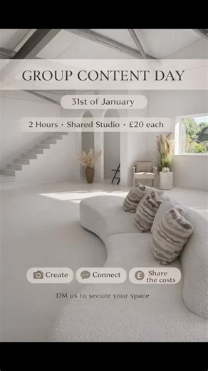 We’re hosting our very first Group Content Day ✨ 📍 Creative Studio Ni 8A Fallylea Road, Maghera, BT46 5JT 🗓 31st of January ⏰ 10am – 12 noon This is your chance to come and check out the studio, create fresh content, and connect with other creators in a relaxed, creative space. The studio will be shared, but you’ll have the freedom to create your own desired content .. whether that’s photos, videos, or brand shoots. 💷 £20 per person 🎟 Limited spaces available DM us now to secure your spot. #