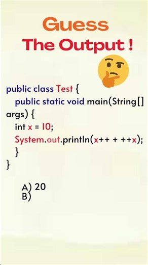 Guess The Output #shorts #programming #java #coding