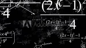 Mathematical formulas. Maths. Scientific and educational concept. Science.