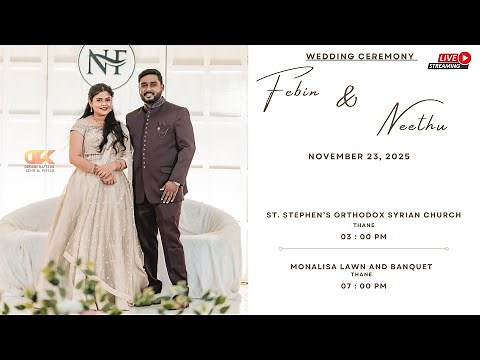 Wedding Ceremony || Febin & Neethu