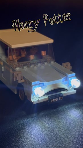 Adding four LEDs to the Lego, Harry Potter, flying car. #lego #legoharrypotter #harrypotter
