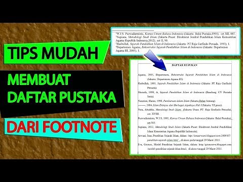 Membuat Daftar Pustaka dari Footnote