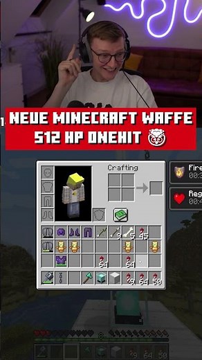 The NEW Minecraft weapon is WAY too OP! 512 HP one-hit! #minecraft #mace #update
