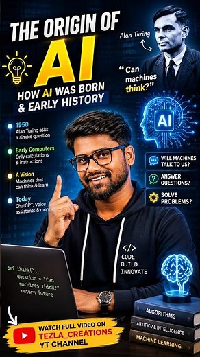 🤖 The Origin of Artificial Intelligence | How AI Was Born #ai