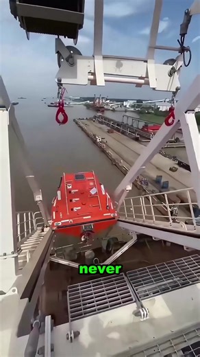 Why Ships Use Free-Fall Lifeboats Instead of Lowering Them.#ships#maritime#engineering#lifeboat #ocean