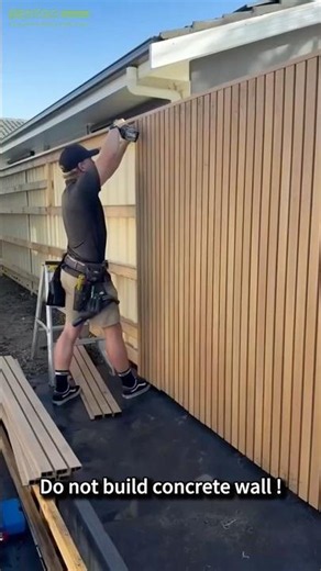 Build a nice looking Wall with Wood Composite Wall panels WPC CLADDING