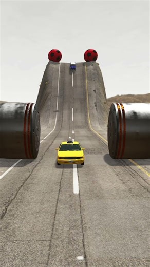 Cars vs Bollards #301 - BeamNG Drive