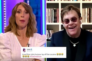 The One Show’s Alex Jones open-mouthed as Elton John bluntly warns ‘lay off the cocaine'