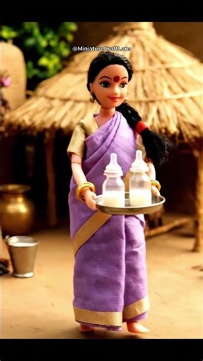 Miniature Doll Feeding Baby Goats 🐐 ASMR | #miniaturedollcooking #cooking #miniature #babygoats