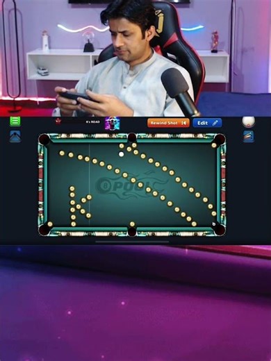 Perfect Curve Shot 🔥 8 ball pool GamingWithK #8ballpool #gamingwithk #trickshots #kissshot