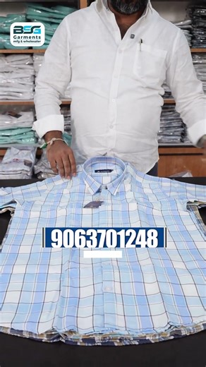Best Oxford Fabric Half Hand Check Shirts Collection For Men | 1 Piece Courier | BSG Garments Hyd