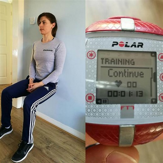 Challenge: How long can you hold a wall squat for?