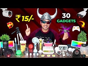 Top 30 Cheapest Tech Gadgets in 1 video | I Bought Unique Useful gadgets under 100 - 500 in India