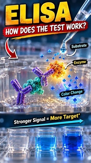 How Does ELISA Work? 🧬 Enzyme Reaction & Color Change Explained #biotechnology