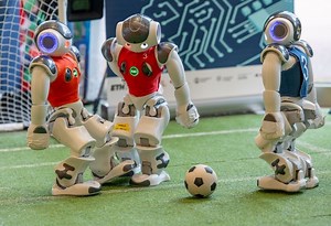 Robots play soccer at Geneva AI showcase