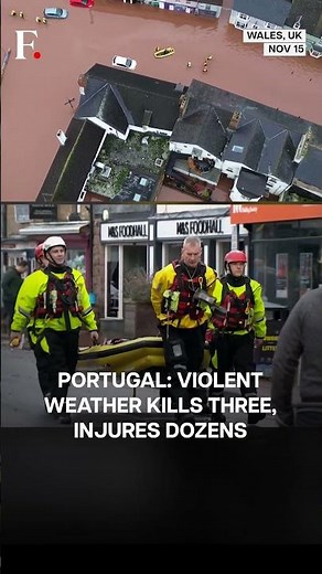 Storm Claudia Floods Parts of Portugal & the UK | Firstpost | N18G