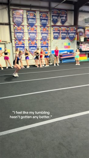 always a work in progress🫰🏼🫰🏼 #cheerleading #tumbling #fyp #progress #rightgym