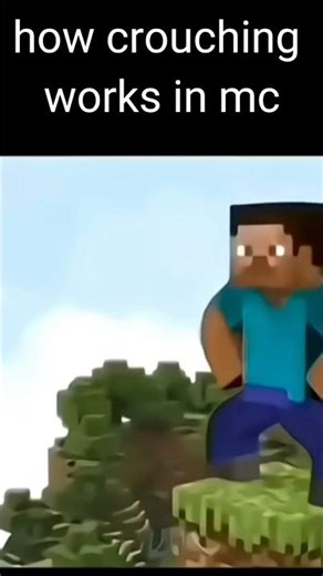 how crouching works in mc #minecraft #alizasehar #minecraftmeme