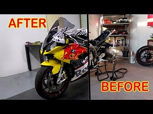 Rebuilding A Salvage S1000RR in 10 Minutes (COMPLETE BUILD)