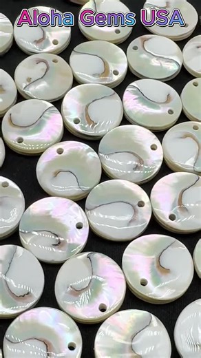 Authentic Mermaid Nautilus Shell Beads - Harmony Line (thicker Nacre & Iridescent Flash) Mirror Finish - Coin Pendant (matching Pair-2 Pcs) - Etsy