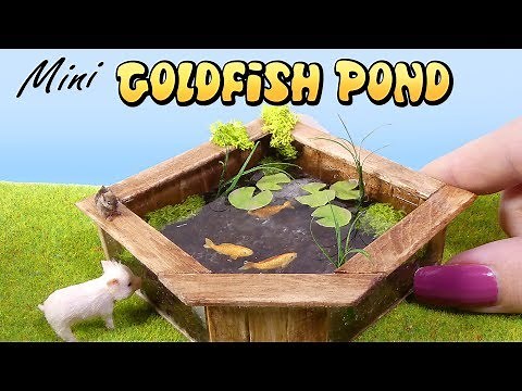 How To Mini Goldfish Pond Tutorial // Miniature Aquarium