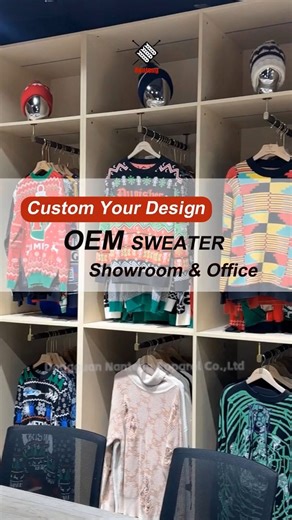 🌟 NEW SHOWROOM & OFFICES OPEN! 🌟 We’re excited to welcome you – brands, retailers & business clients – to our upgraded space in Dongguan, China! 🧵 √ MOQ: 50-100 pcs √ Sample Lead Time: 1-2 weeks √ Bulk Production Lead Time: 2-3 weeks √ 21 Years Experience √ BSCI Certified Manufacturer √ Certification: BSCI, SGS, OEKO, GRS, TUV √ Protect Your Design And Respect Your Privacy 🎥 Take a virtual tour of our new showroom & offices – built to serve you better. Ready to turn your sweater ideas into p