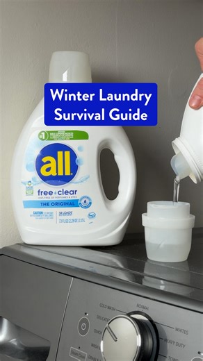 all Laundry on Instagram: "Winter can be tough on skin. Laundry doesn’t have to be. Winter Laundry Survival Guide ❄️ Step 1: Wash with all® free clear detergent for an effective, skin-friendly clean. Step 2: Enjoy slow sips of something warm. Step 3: Bundle up in freshly washed breathable layers. Skin care can start in the laundry room. #laundry #skincare #sensitiveskin"