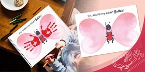 You Make My Heart Flutter Butterfly Handprint Activity Poster