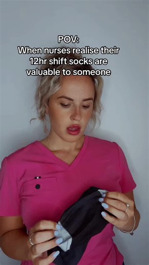One mans smelly sock is another mans treasure🤷🏼‍♀️ 🧦 #fyp #fypシ #nursesoftiktok #nursetok #socks #nursesocks #usedsox #nursing #foryou