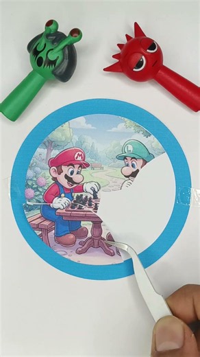 Mario vs. Luigi: A Thrilling Game of Chess #shortsvideo #supermario #luigi