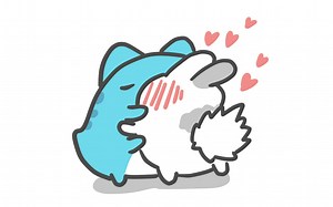 兔兔终于亲到咖波了..........?