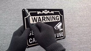 Security Cameras In Use Sign 4 Pack, 10" x7“ Rust Free Aluminum Video Surveillance Sign, UV Protected, Fade Resistant