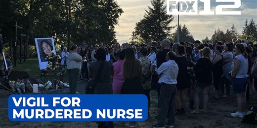 Nurses, neighbors, community members pay respects at vigil for murdered Beaverton nurse