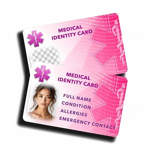 Editable Medical ID Card Template: Printable PNG Badge (commercial Use)   Free Fast Edit Tool - Etsy