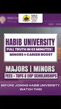 🎓 Habib University Degree nahi, Skill‼️