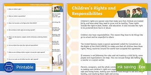 Children's Rights and Responsibilities