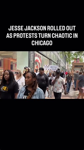 JESSE JACKSON ROLLED OUT AS PROTESTS TURN CHAOTIC IN CHICAGO As illegal-immigration protests wind down, Jesse Jackson is wheeled in as a featured figure. On the street, protesters struggle to explain who organized the march—or who paid for the signs—when questioned by @benbergquam. | America's Voice News